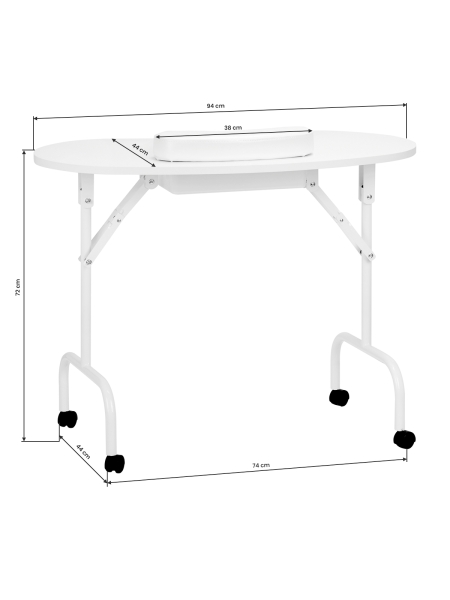 Biurko składane 4031 białe + torba - 10