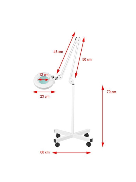 Lampa lupa S4 + statyw biała - 5