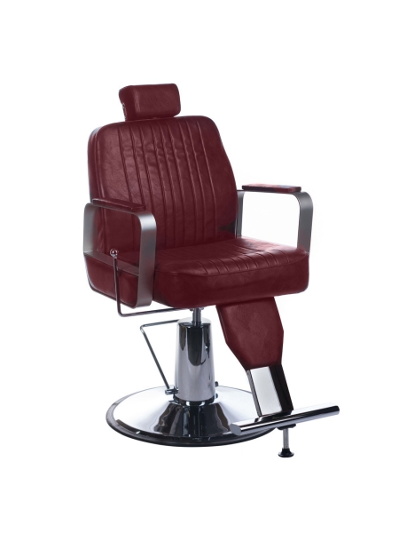 Fotel barberski HOMER BH-31237 Wiśniowy