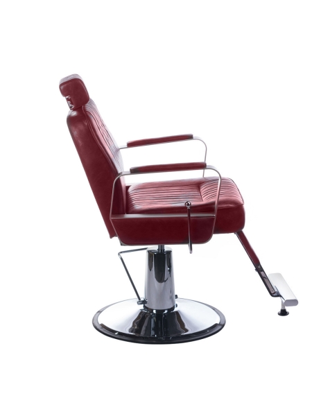 Fotel barberski HOMER BH-31237 Wiśniowy - 3