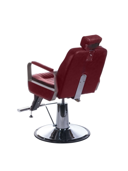 Fotel barberski HOMER BH-31237 Wiśniowy - 8