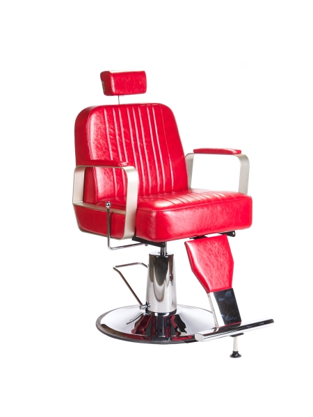 Fotel barberski HOMER BH-31237 Czerwony