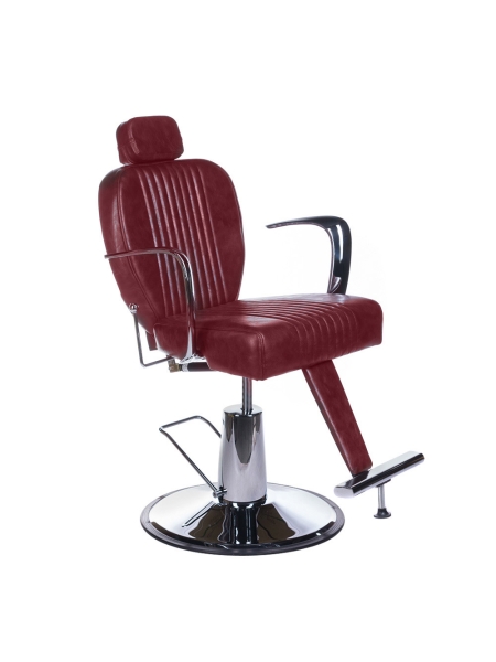 Fotel barberski OLAF BH-3273 Wiśniowy