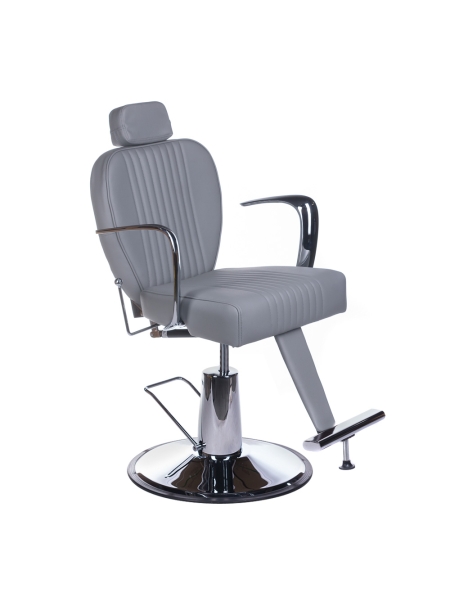 Fotel barberski OLAF BH-3273 Jasny szary