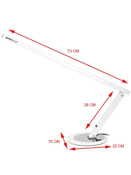 Lampa na biurko Slim led biała - 3