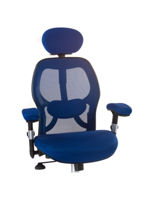 Fotel ergonomiczny CorpoComfort BX-4144 Niebieski - image 2