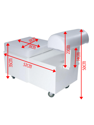 Taboret pufa z podnóżkiem do pedicure - image 2