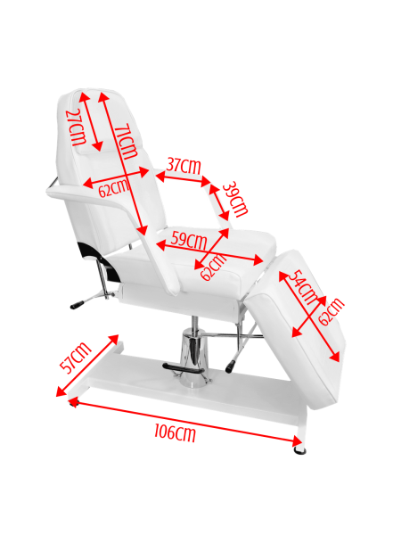 Fotel kosmetyczny CLASSIC biały - 3