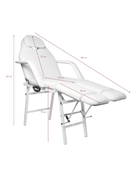 Fotel kosmetyczny składany P270 pedi biały - 8