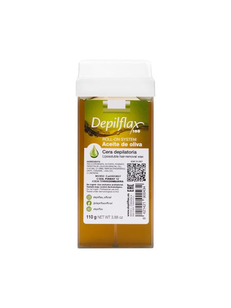 Depilflax 100 wosk do depilacji rolka oliwkowy 110 g