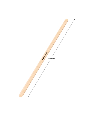 Szpatułka drewniana mała 140 x 6 x 1.4 mm - 100 sztuk - image 2