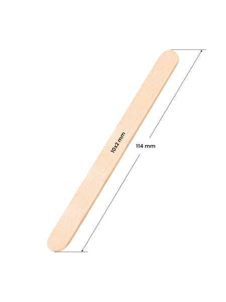 Szpatułka drewniana średnia 114 x 10 x 2 mm - 100 sztuk - 2