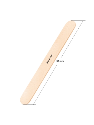Szpatułka drewniana duża 150x18x1.8 mm - 150 sztuk - image 2