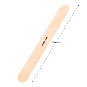 Szpatułka drewniana duża 150 x 18 x 1.8 mm - 50 sztuk - image 2