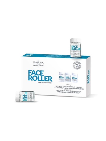 Farmona face roller aktywny koncentrat anti-ageing do zabiegów mezoterapii mikroigłowej 5 x 5 ml - 2