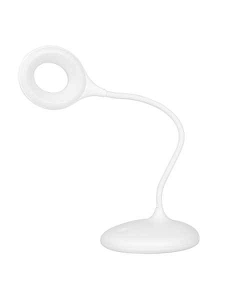 Lampka ring led snake na biurko biała - 2