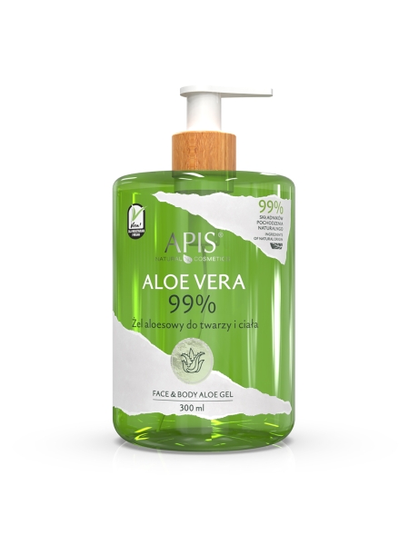 Apis natural aloe vera 99% żel aloesowy do twarzy i ciała 300 ml