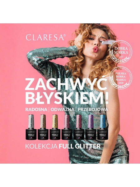 CLARESA Lakier hybrydowy FULL GLITTER 1 -5g - 2