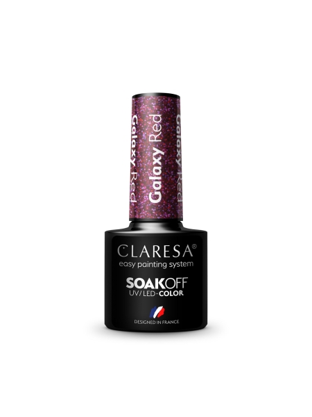 CLARESA Lakier hybrydowy Galaxy Red 5g - 3