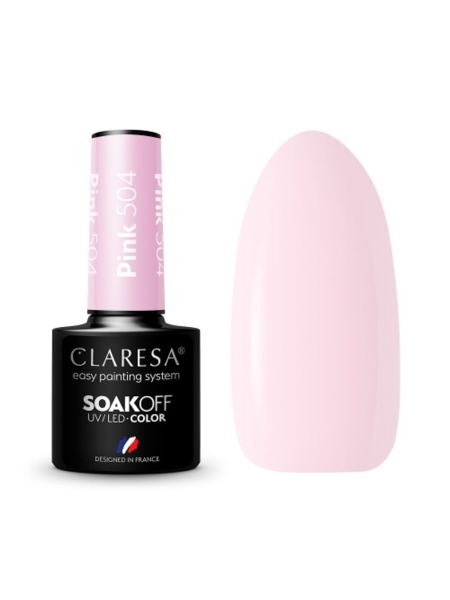 CLARESA Lakier hybrydowy PINK 504 -5g