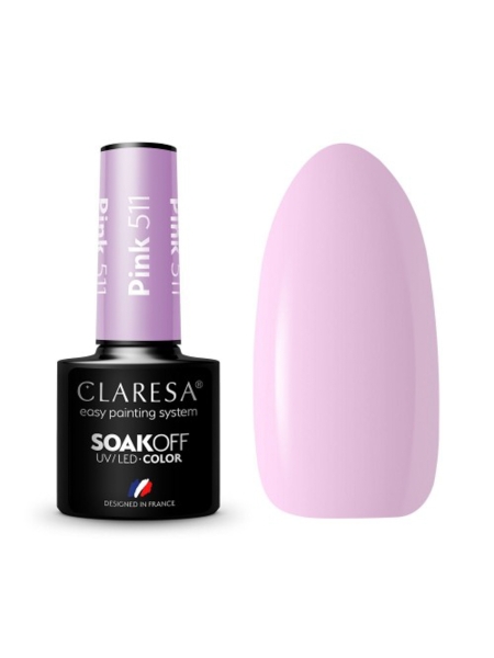 CLARESA Lakier hybrydowy PINK 511 -5g