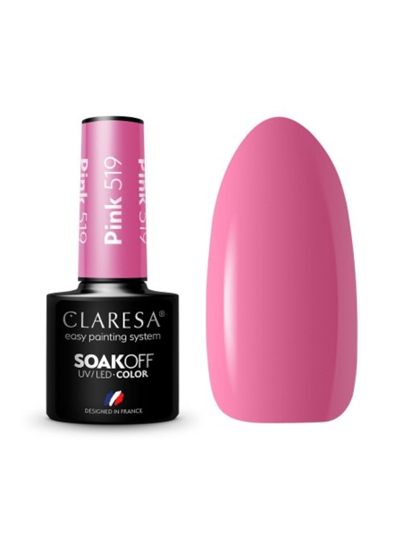 CLARESA Lakier hybrydowy PINK 519 -5g