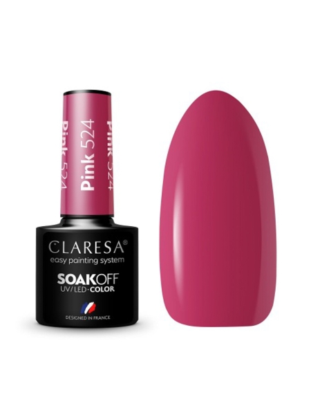 CLARESA Lakier hybrydowy PINK 524 -5g