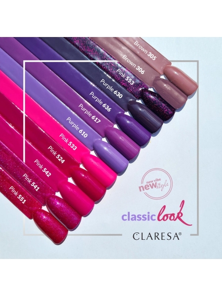 CLARESA Lakier hybrydowy PINK 524 -5g - 2