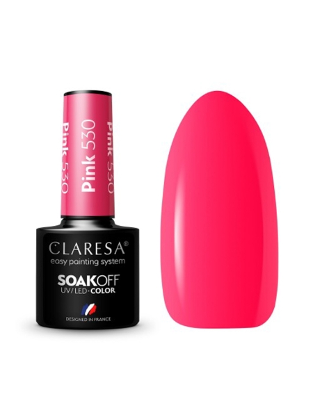 CLARESA Lakier hybrydowy PINK 530 -5g