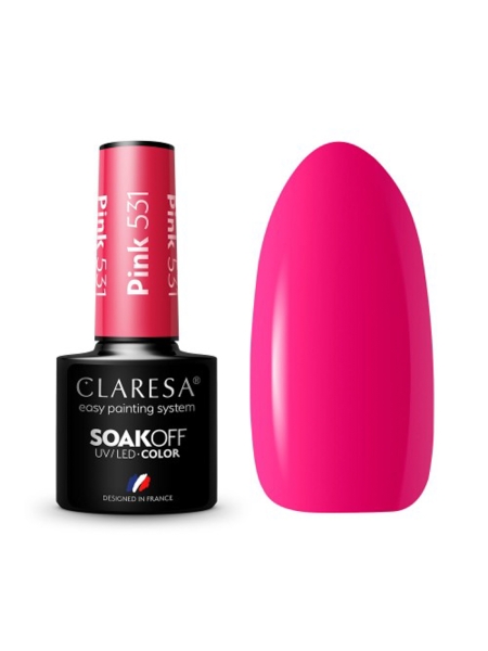 CLARESA Lakier hybrydowy PINK 531 -5g