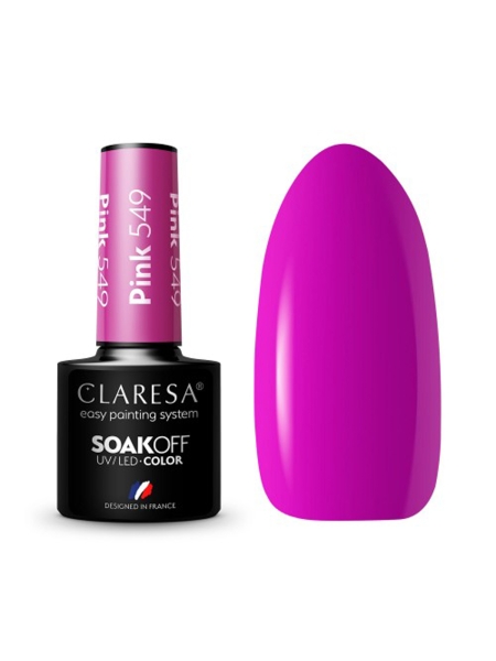 CLARESA Lakier hybrydowy PINK 549 -5g