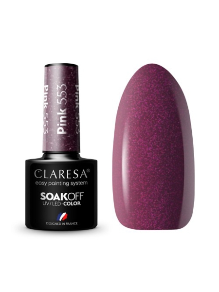 CLARESA Lakier hybrydowy PINK 553 -5g