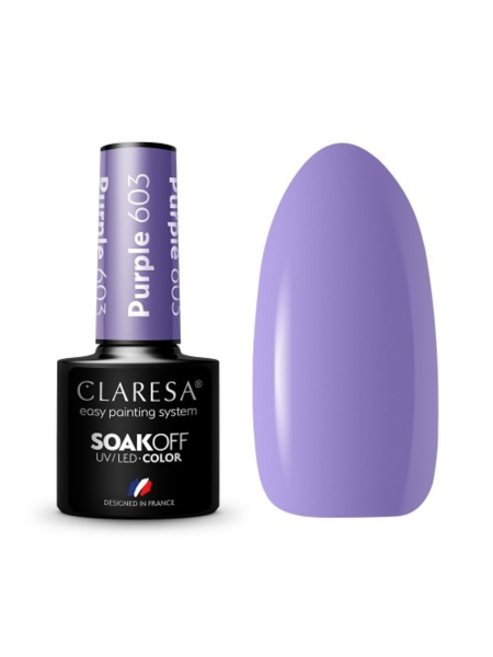 CLARESA Lakier hybrydowy PURPLE 603 -5g