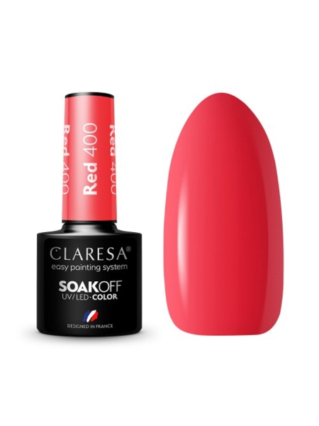 CLARESA Lakier hybrydowy RED 400 -5g