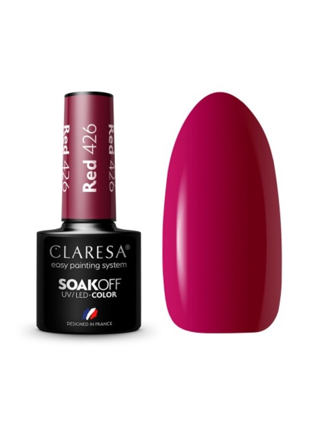 CLARESA Lakier hybrydowy RED 426 -5g