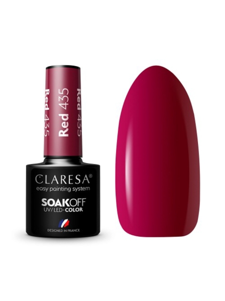 CLARESA Lakier hybrydowy RED 435 -5g