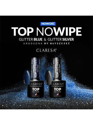 CLARESA Top No Wipe 5g Glitter Blue - image 2