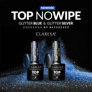 CLARESA Top No Wipe 5g Glitter Blue - image 2