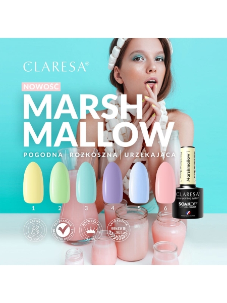 CLARESA lakier hybrydowy MARSHMALLOW 2 5g - 3