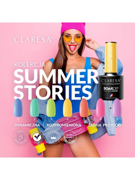 CLARESA lakier hybrydowy SUMMER STORIES 1 -5g - 4