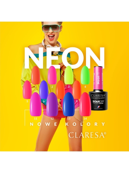 CLARESA Lakier hybrydowy NEON 11 -5g - 2