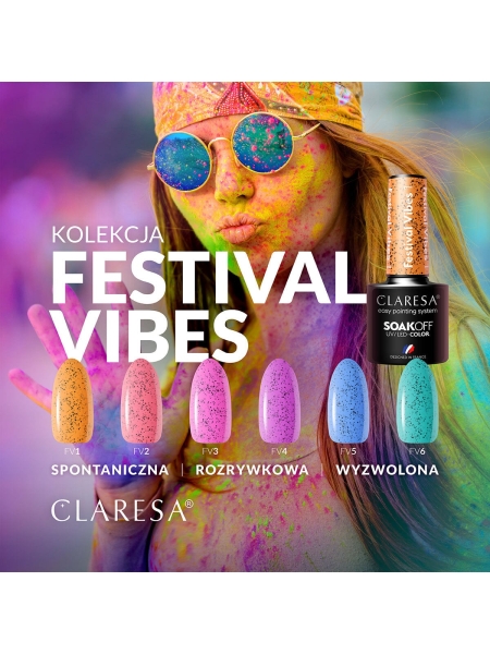 CLARESA Lakier hybrydowy Festival Vibes 4 -5g - 3