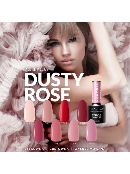 CLARESA Lakier hybrydowy DUSTY ROSE 2 -5g - 3