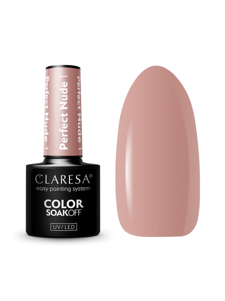 CLARESA Lakier hybrydowy PERFECT NUDE 1 -5g