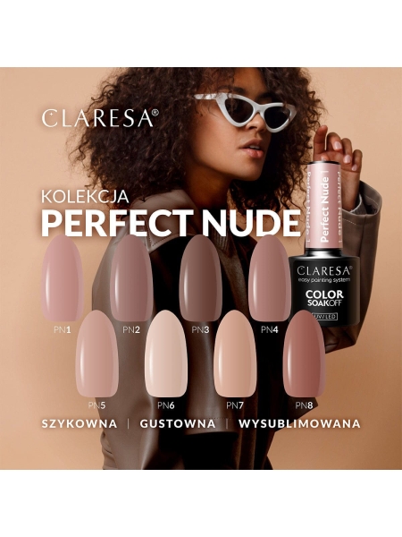 CLARESA Lakier hybrydowy PERFECT NUDE 1 -5g - 2