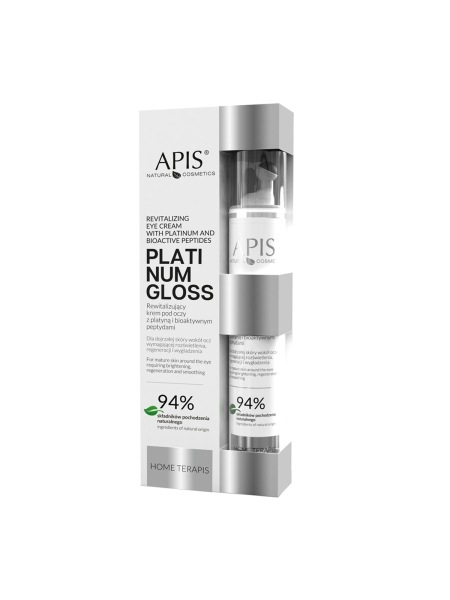 Apis home terapis platinum gloss rewitalizujący krem pod oczy z platyną i bioaktywnymi peptydami 10 ml