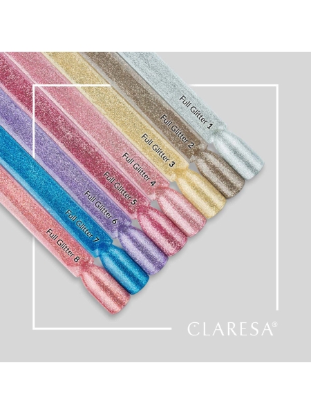 CLARESA Lakier hybrydowy FULL GLITTER 8 -5g - 2