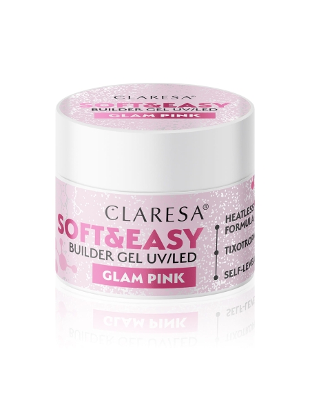 Claresa żel budujący Soft&Easy glam pink 45 g