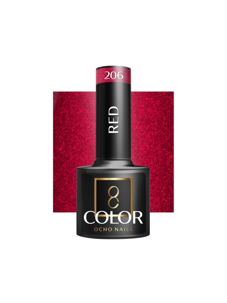 OCHO NAILS Lakier hybrydowy red 206 -5 g