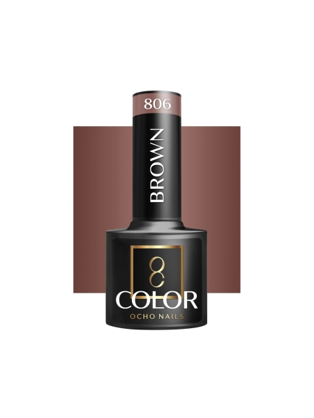 OCHO NAILS Lakier hybrydowy brown 806 -5 g